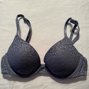VS Pink Blue Lace Bra 32B